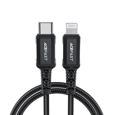 Acefast MFI USB USB-C till Lightning kabel 30W 1.8m - Svart