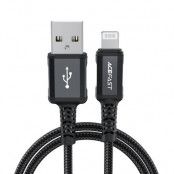 Acefast USB-A Till Lightning Kabel 1.8m - Svart