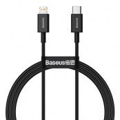 Baseus Fast Charging Lightning USB-C Kabel 1 m - Svart