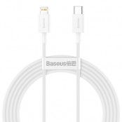 BASEUS USB-C till Lightning kabel 20W 2m - Vit