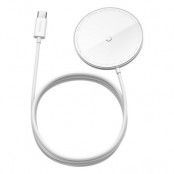 Baseus Magsafe Mini Magnetic Trådlös laddare 15W För iPhone - Vit