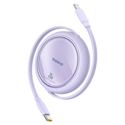 Baseus USB-C Till Lightning 20W 1m Kabel Free2Pull (Lila)