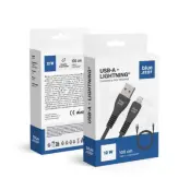 Blue Star USB-A - Lightning 2A 12W Kabel 1m DC99I - Svart