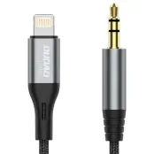 Dudao Ljud Kabel Lightning - Mini Jack 3.5 mm - Grå