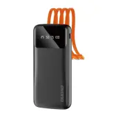 Dudao Powerbank 10000mAh USB Kabel USB-C Lightning - Svart