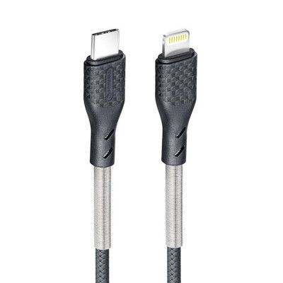 Forcell Carbon USB-C till Lightning kabel 27W 1m - Svart