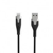 GEAR Laddkabel PRO USB-A till Lightning C89 1.5m Svart