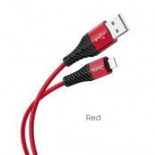 HOCO COOL kabel till iPhone Lightning 1 m Röd