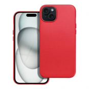 iPhone 15 Mobilskal Magsafe Läder - Röd