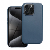 iPhone 15 Pro Max Mobilskal Magsafe Läder - Blå