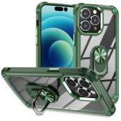 iPhone 15 Pro Max Mobilskal Ringhållare Elektropläterat - Grön