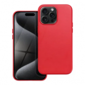 iPhone 15 Pro Mobilskal Magsafe Läder - Röd