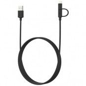 KENU TRIPLINE LIGHTNING + MICROUSB CHARGE AND SYNCH CABLE 2M