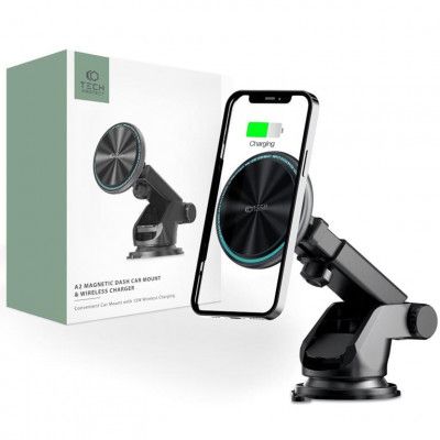 Magsafe Bilhållare Trådlös Laddare 15W A2 till instrumentbräda - Svart