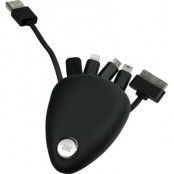 Promate chargHub - Multifunktionell laddningskabel med Apple 30-pin/Lightning/Mi