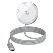 Qi2 MagSafe Trådlös Laddare iPhone 25W Snabbladdningsplatta Q12 - Vit
