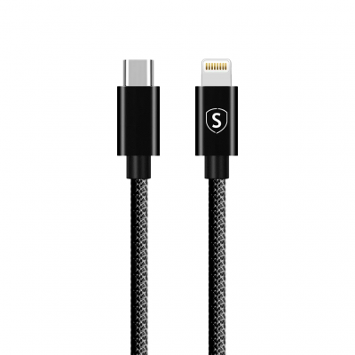 SiGN USB-C till Lightning kabel 20W 0.25m - Svart