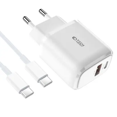 Tech-Protect Väggladdare 20W Type-C Kabel - Vit