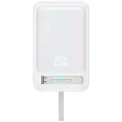 USAMS Magnetisk Trådlös Powerbank 10000mAh CD219 XM - Vit