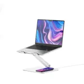 ALOGIC Elite Power Laptop-stativ med trådlös laddare - Vit