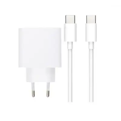 SiGN Snabbladdare med USB-C till USB-C Kabel 3A, 1m - Vit