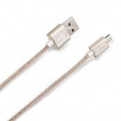 CELLY CABLE USB TEXTURE MICRO USB 1M GOLD