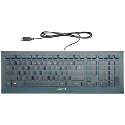 Cherry STRAIT 3.0 Nordiskt layout, 5 snabbtangenter - Svart