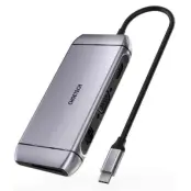 Choetech 9in1 Multifunktionell HUB 3 x USB Till USB-C - Grå