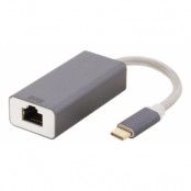 Deltaco PRIME USB-C Nätverksadapter - Rymdgrå