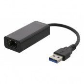 Deltaco USB 3.0 Nätverksadapter - Svart