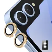 ENKAY Galaxy Z Flip 7 Linsskydd Härdat Glas Glitter - Guld