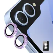 ENKAY Galaxy Z Flip 7 Linsskydd Härdat Glas Glitter - Lila