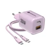 Forcell Snabbladdare USB-A/USB-C 33W USB-C Kabel GaN III PD QC
