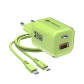 Forcell Snabbladdare USB-C/USB-A 33W USB-C Kabel GaN III PD QC