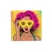 Forever Light Neon ART LED POWER WOMAN FLA02 - Gul/Lila