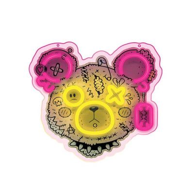 Forever Light Neon ART LED PUNK TEDDY BEAR FLA01 - Rosa/Gul
