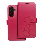 Galaxy S25 Edge Plånboksfodral Mezzo - Teddy Bear Magenta