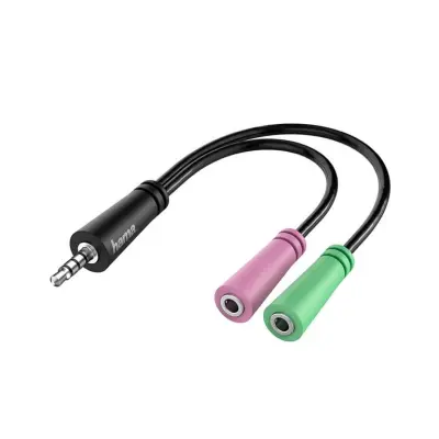 HAMA Adapter Audio 3.5 Hane till 2x 3.5 Hona 0.15m