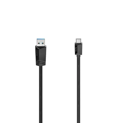 Hama USB-C till USB-A kabel USB 3.2 5 Gbit/s 0.75m - Svart
