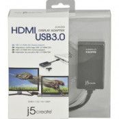 J5 create, USB 3.0 till HDMI-adapter, fungerar som ett extra grafikkort, 1xHDMI