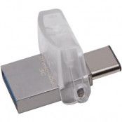 Kingston DataTraveler microDuo 3C - 32GB USB 3.1 minne med två olika kontakter,