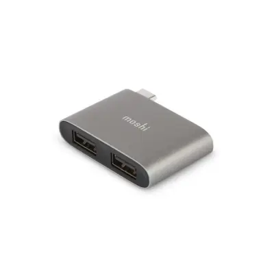Moshi USB-C Till Dubbell-A Adapter - Grå