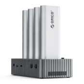 Orico 4-Diskdockningsstation M.2 NVME klonfunktion - Grå