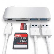 Satechi Type-C Pass Through USB Hub 3-i-1 hub - Silver