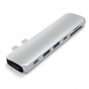 Satechi USB-C Pro Hub med 4K HDMI 85W - Silver