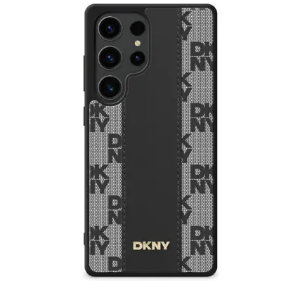 DKNY Mobilskal till Galaxy S25 MagSafe Läder Checkered Pattern - Svart