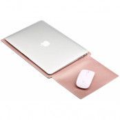Soyan Apple Macbook Leather Pouch Case 13" - Ljusbrun