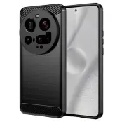 Xiaomi 15 Ultra Mobilskal Carbon Fiber Texture Brushed - Svart