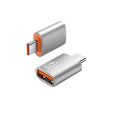 Typ-C Hane till USB-A Hon Adapter - Silver