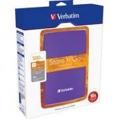 Verbatim extern hårddisk, 500GB, 2,5"", USB 3,0, violett